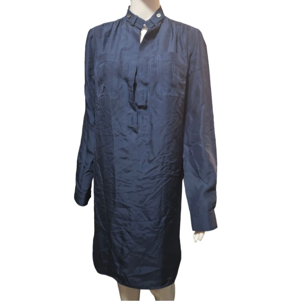 Derek Lam Silk Long Sleeve Shirt Dress